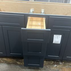 60" DRAG Shaker Black Bathroom Vanity $499