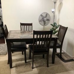 Table and 4 chairs