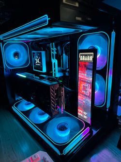 GAMING PC | AMD RYZEN RX 9070 XT | 32GB RGB | DUAL LCD | Lian Li Mini V2