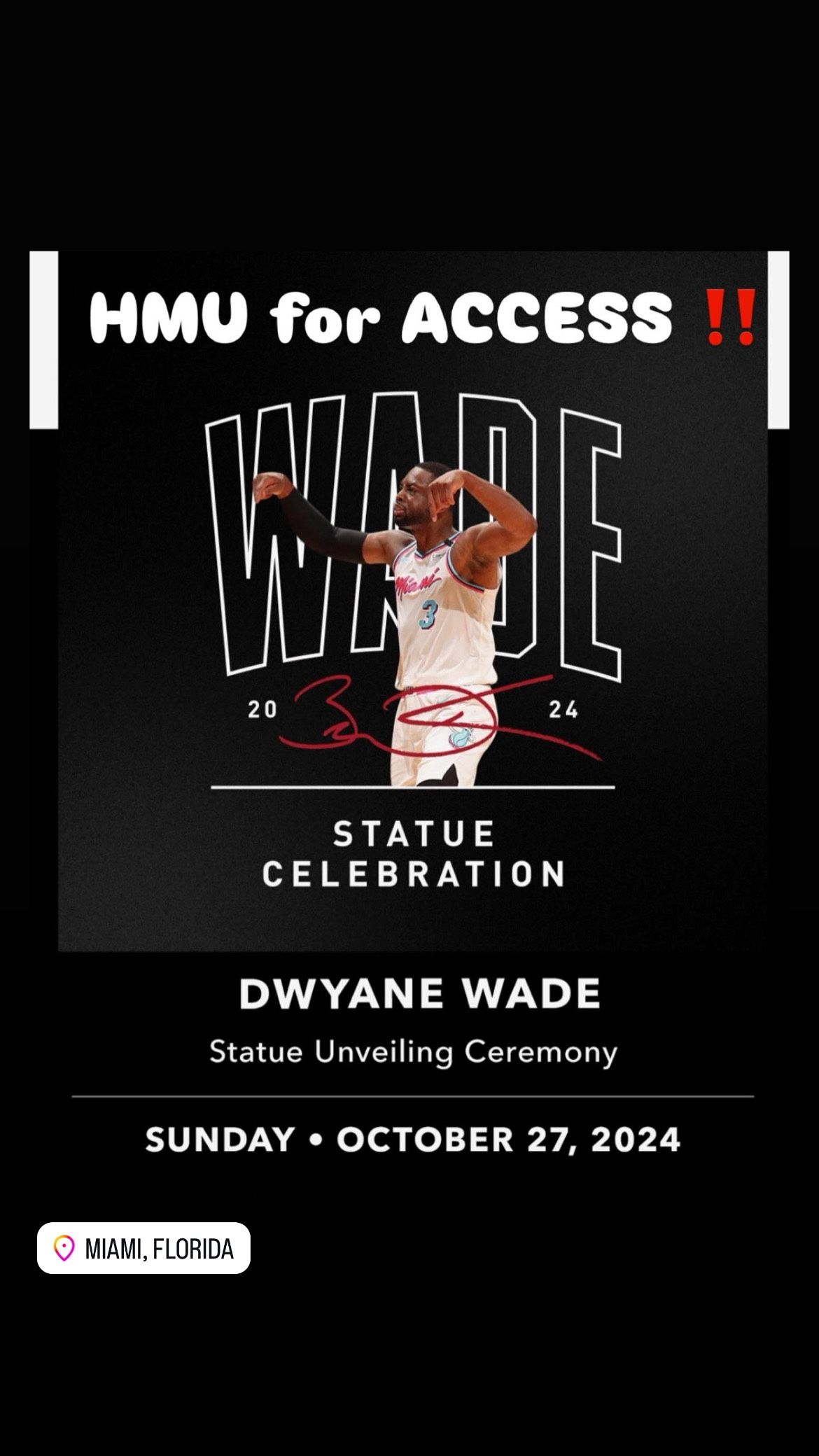 Dwayne Wade Statue Unveiling Ceremony w/ Miami Heat