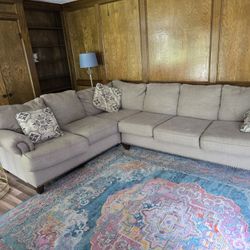 Beige Sectional Couch 