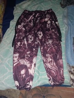 Men's horror halloween drawstring sleepwear pajama pants size XL