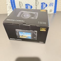 4K Digital Camera for Photography Autofocus, 2026 Latest 48MP Vlogging Camera for YouTube with SD Card, 2 Batteries, 3" 180°Flip Screen Compact Travel