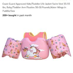 Toddler Swim Life Jacket With Free Swimming Costume 1-4 Year Old Kid