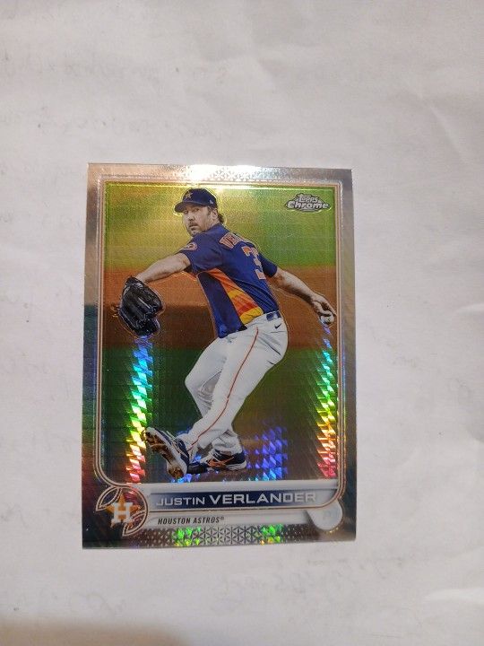 2022 Topps Chrome Justin Verlander Prisum Refractor