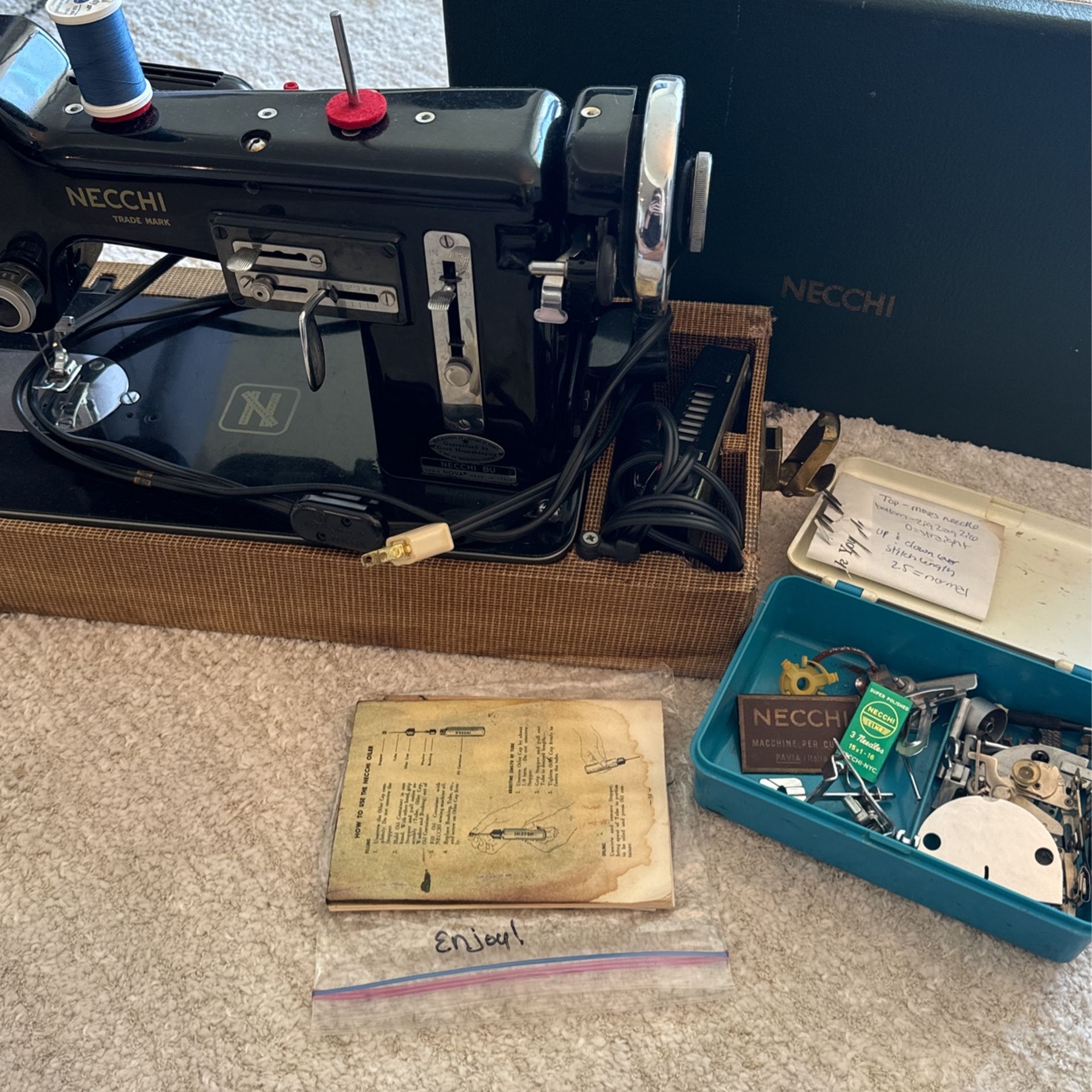 1932 Vintage Necchi BU Nova Sewing Machine