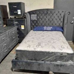 New 4pc Bedroom Set In Box Buy Now Pay Later $39 Down No Credit Needed