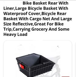 Bicycle bike rear rack basket