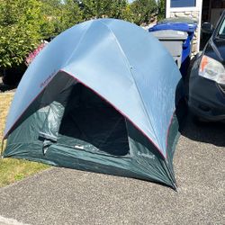Eureka Tetragon 7 Tent, Thermarest Pad, Sleeping Bag