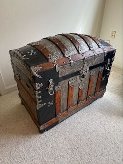 1800’s Antique Camel Back Trunk