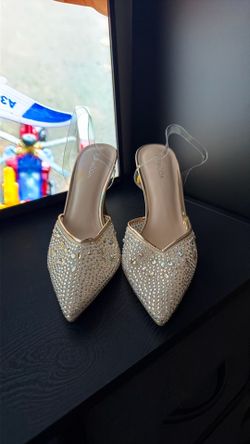 Sparkly pointy heels