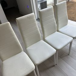 4 White Chairs