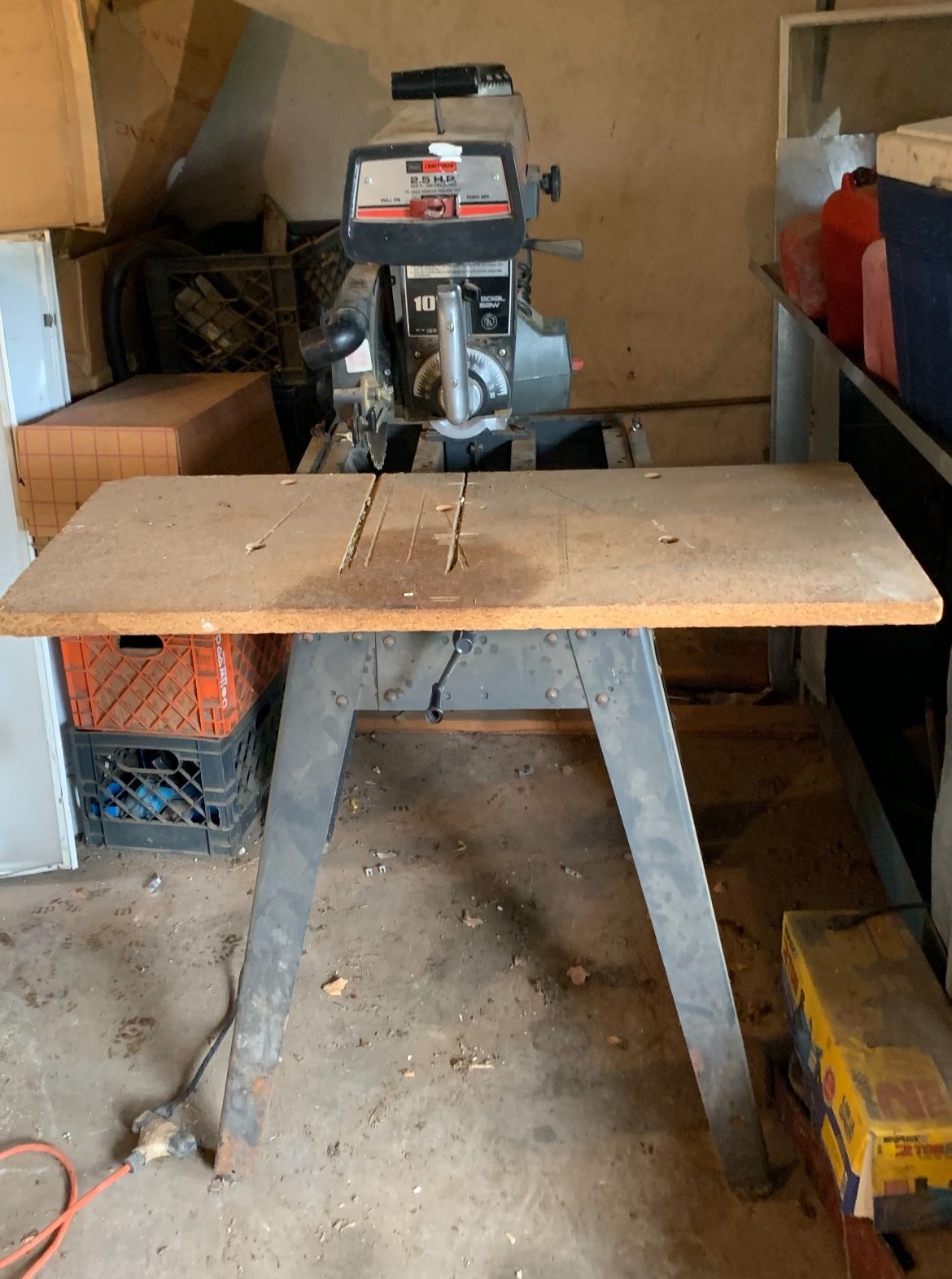 Used Only Twice! 10” Radial Saw 2.5 Hp Craftsman 