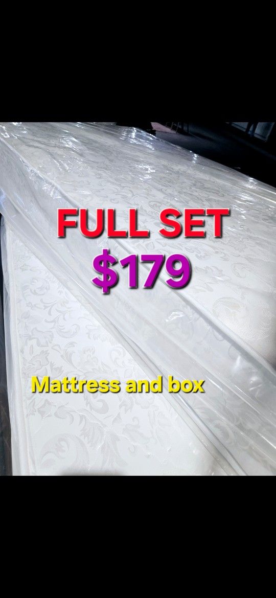 Brand New !! Full Size $179 ** Mattress And Box Spring