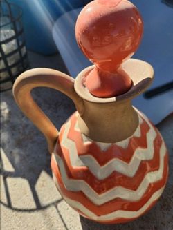 Ceramic Pitcher Vase with Ball Stopper