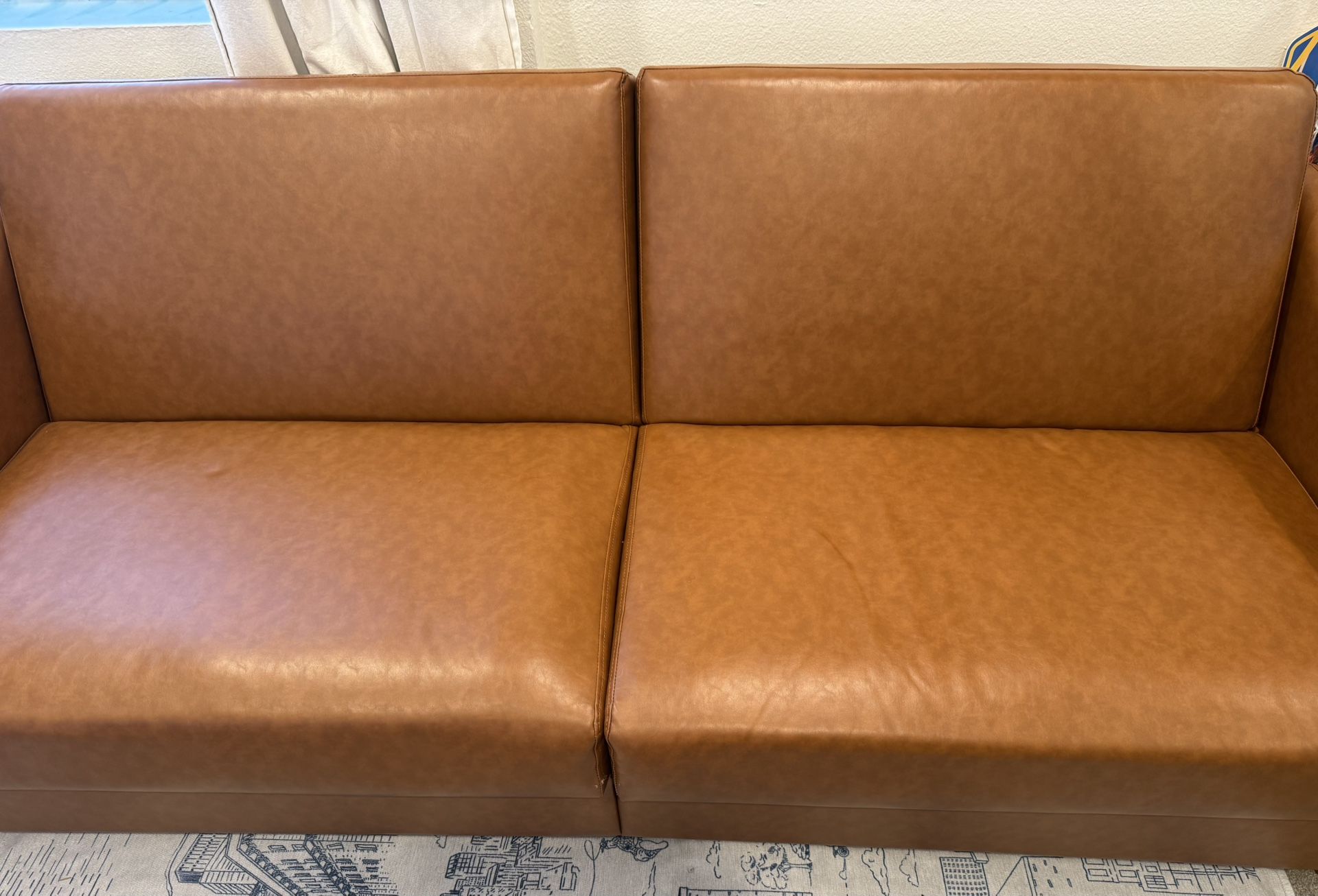 Convertible Sofa Bed Faux Leather