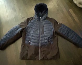 MK Large Men's Hybrid Quilted Hooded Jacket