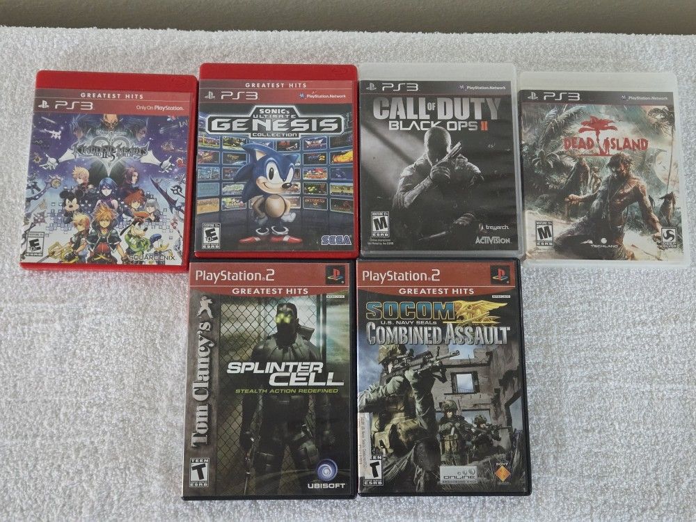 Assorted PlayStation Games Lot PS2 PS3