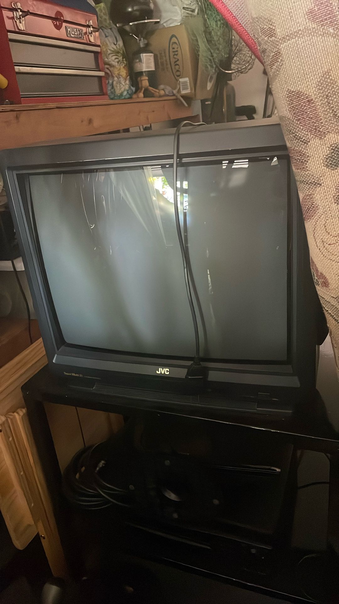Old Tv European Plug Has A American Adapter