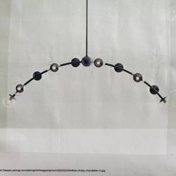Pottery Barn Arc Linear Antique Bronze Chandelier - 10 Lights - Brand New