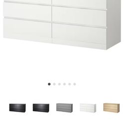 ikea malm 6 drawer dresser with glass top
