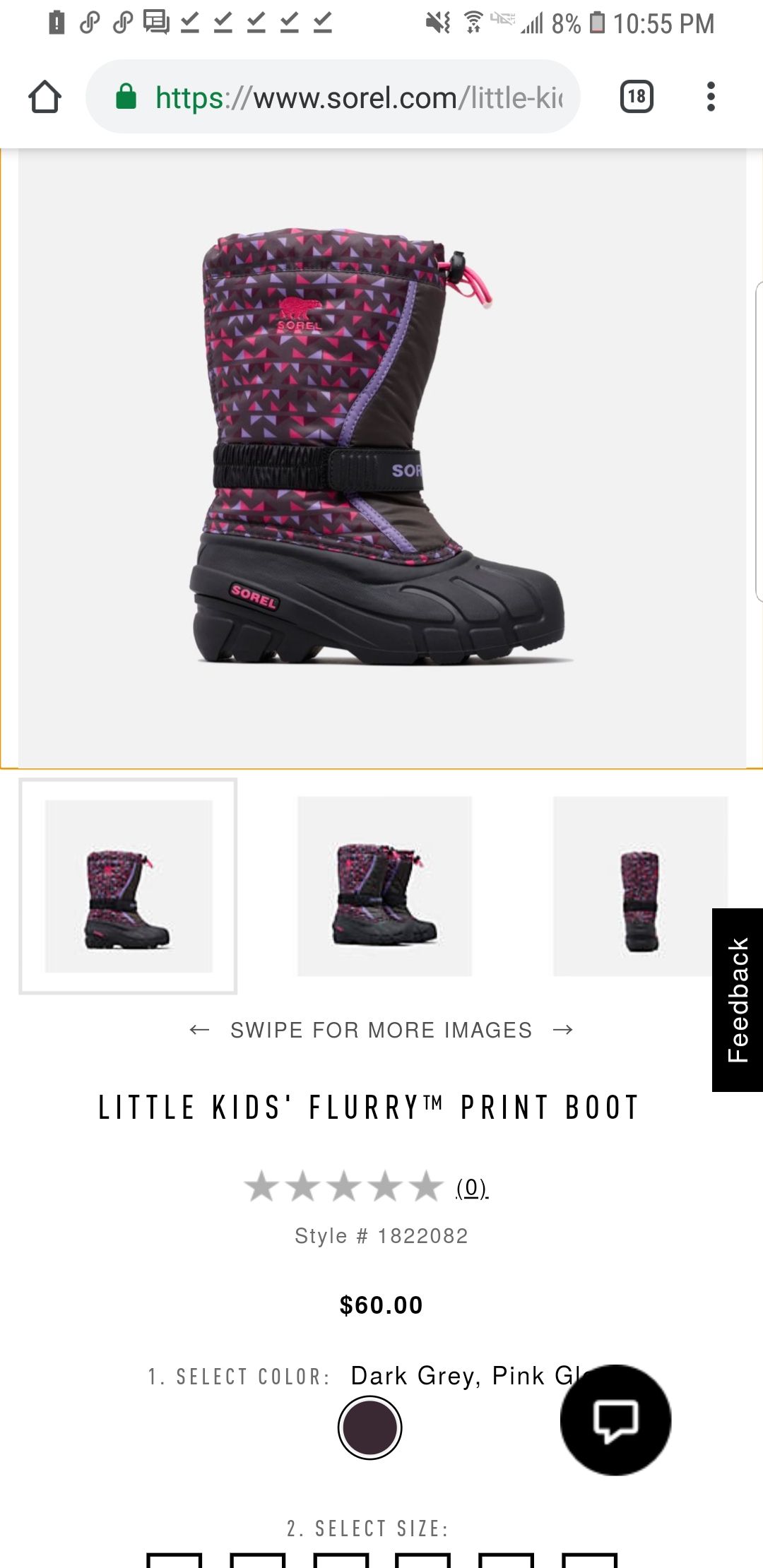 Sorel Kid size 9 snow boots