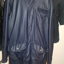 Navy Blue Raincoat
