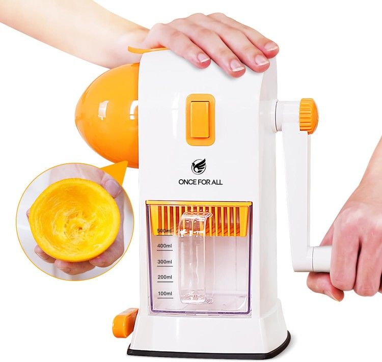 Manual Citrus Juicer - Max Extraction, Easy Cleanup, Dishwasher Safe