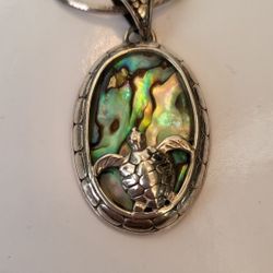 Abalone Turtle Pendant 