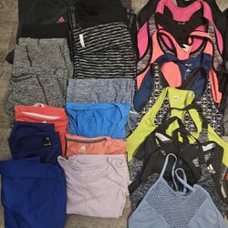 Workout clothes XS and Small guc no rips no stain brand VS, Adidas,Northern face, Zella,Nike