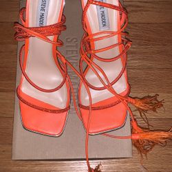Orange Rhinestone Steve Madden Heels 