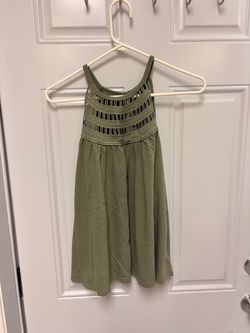 Army green halter top