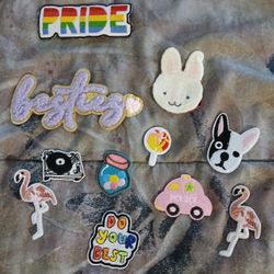 "Girlie" Iron On Appliques/Patches 