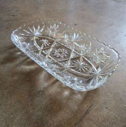 Anchor Hocking pressed candy/nut dish, $10