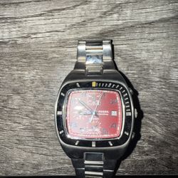 Fossil Square Red face watch