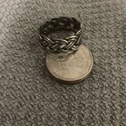 Genuine Silver Woven Ring 