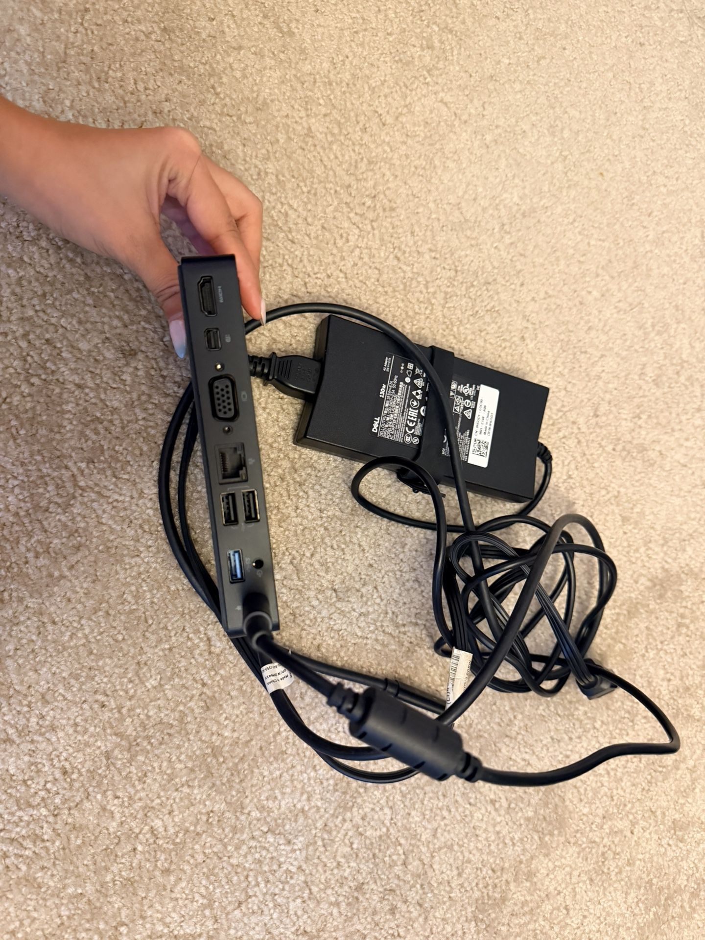 Dell WD15 USB-C Docking Station with 180W Power Adapter โ $50 (San Diego, CA)