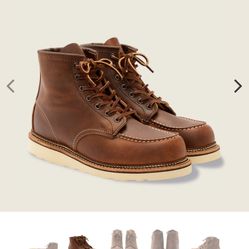 SIZE 7 RED WING  WATERPROOF LEATHER SOFT TOE BOOTS BRAND NEW 