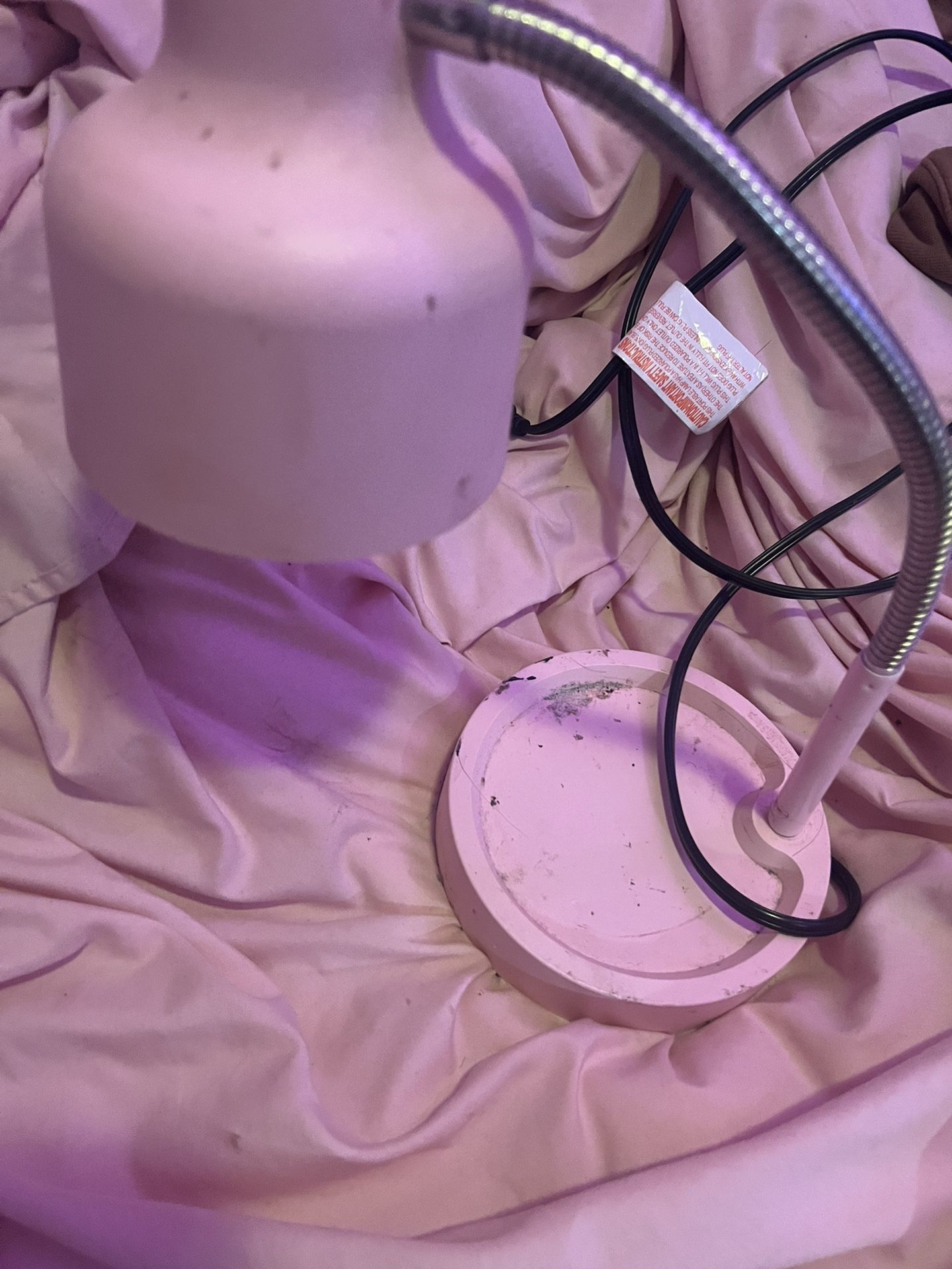 Pink desk lamp