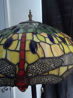 American Retro Art Led Color Glass Decorative Floor Lamp for Living Room Bedroom Restaurant Office Villa Hotel