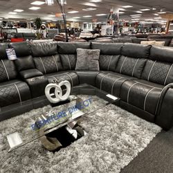 Gorgeous Two-Tone Gray Sofa Sectional Couch Now 65% Off For Pre-Black Friday Sale Buy Now Pay Later