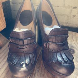 Frye Brown Leather Pumps 