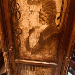 Antique Handcrafted Music Cabinet.