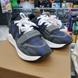 Burberry Archive Beige Grey Ramsey Sneakers Size 40
