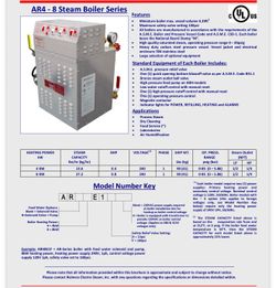 Reimers AR4 Miniature Electric Steam Boiler 4kW 240V 1-Phase Lab Grade