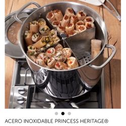 ACERO INOXIDABLE PRINCESS HERITAGE® Olla de 40 qt. Clásica con Parrilla