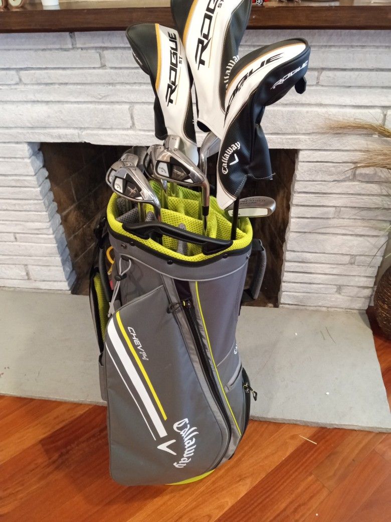 Complete Callaway Rouge ST Max Golf Club Set With Putter And Golf Bag