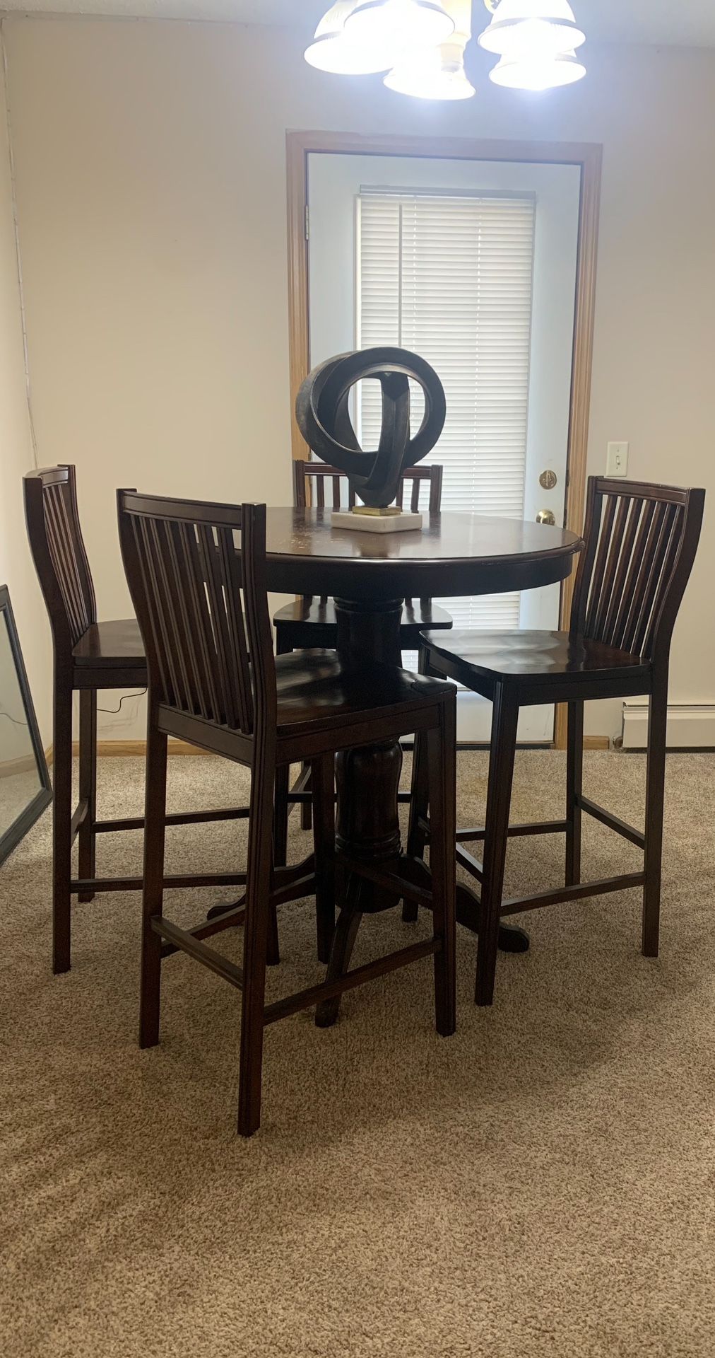 Dark Wood Kitchen Table, Used.