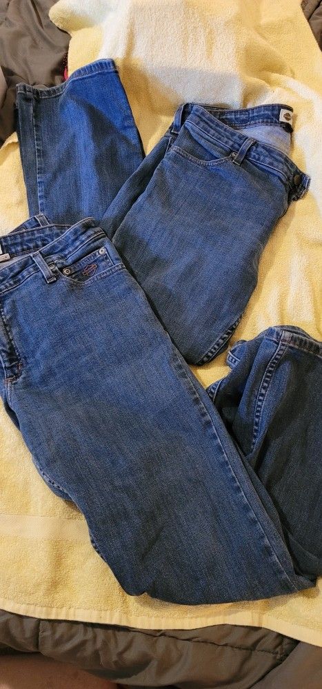 Womens Size 12 Harley Davidson Jeans Boot Cut $25.00  For Both  Or 15.00 A Piece