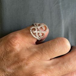Sterling Silver Diamonds Lady Ring